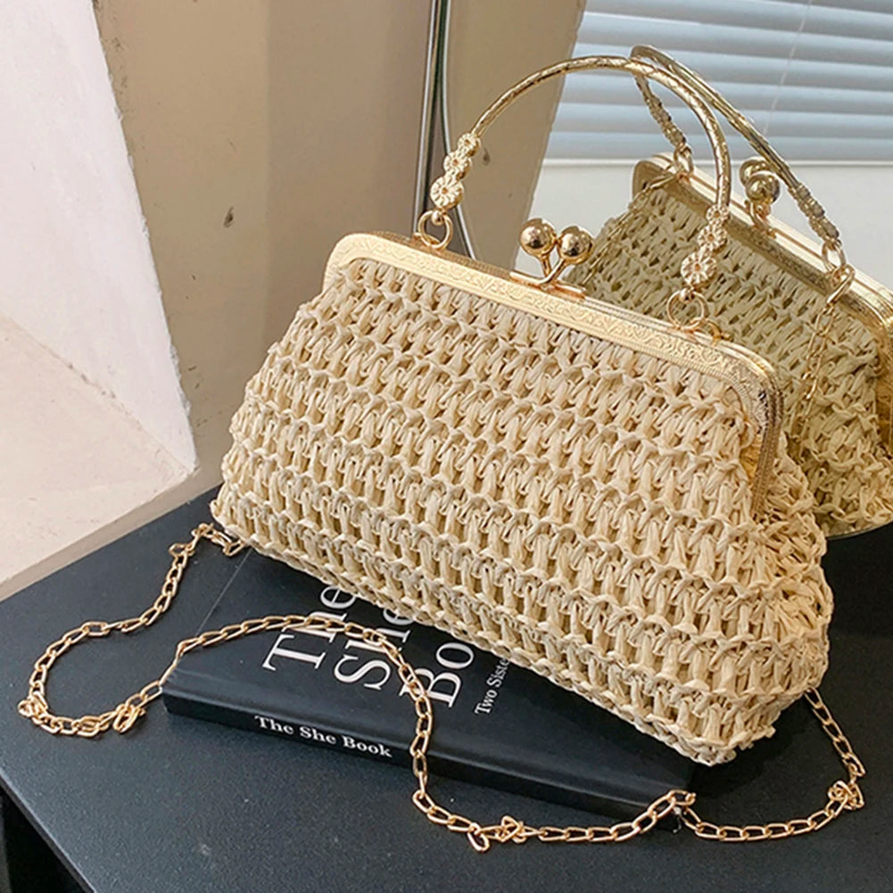 Chain Handwoven Clutch