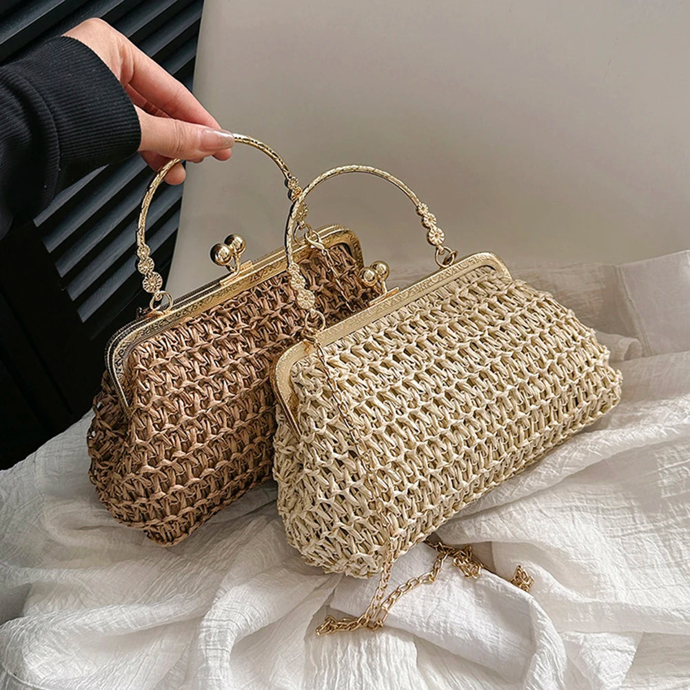 Chain Handwoven Clutch