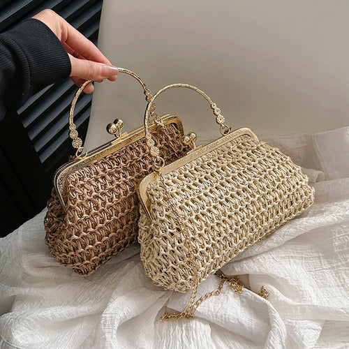 Chain Handwoven Clutch