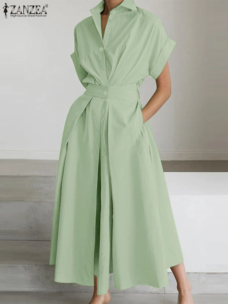 Queens High-Waisted Shirt Dress