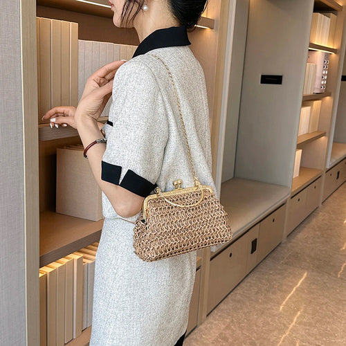 Chain Handwoven Clutch