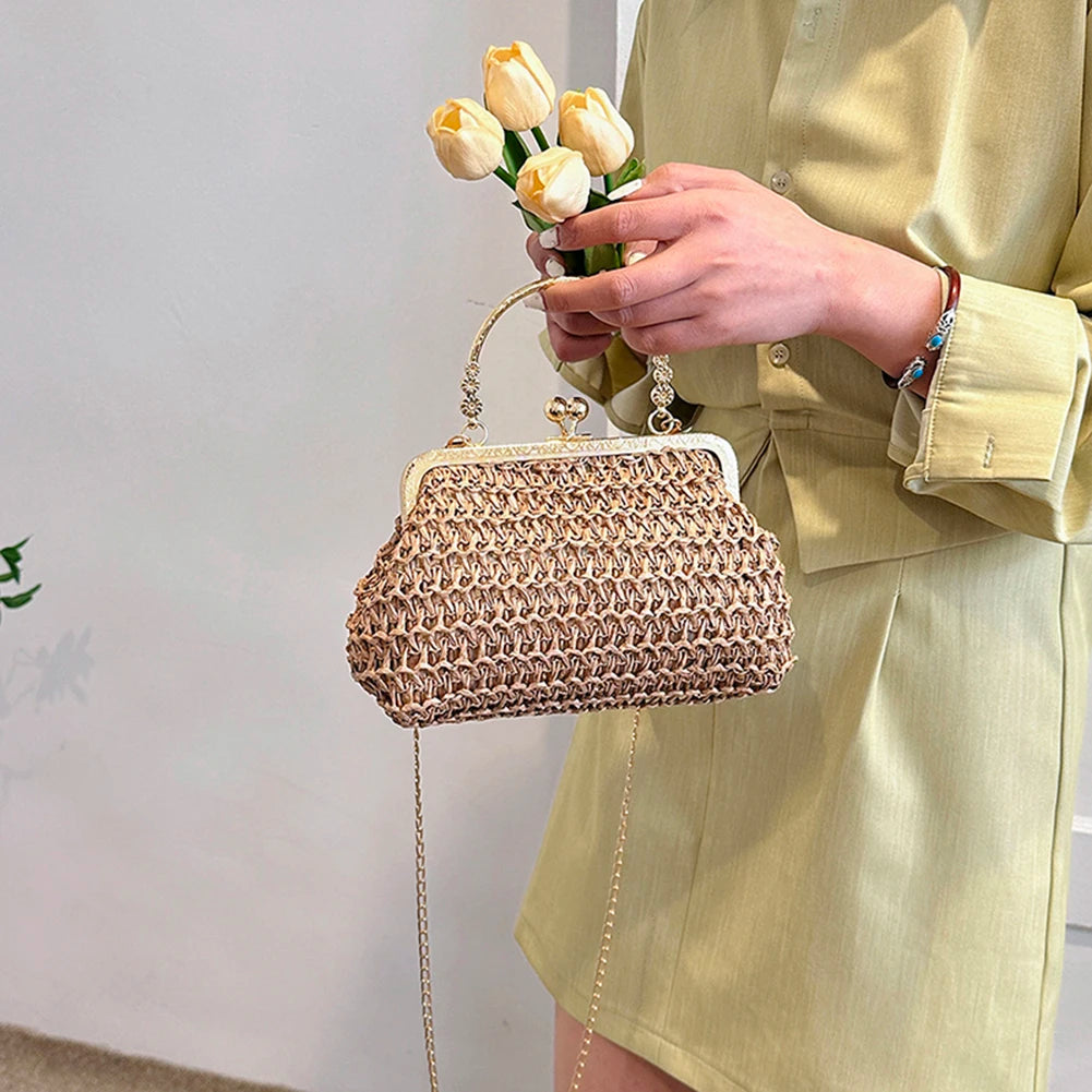Chain Handwoven Clutch