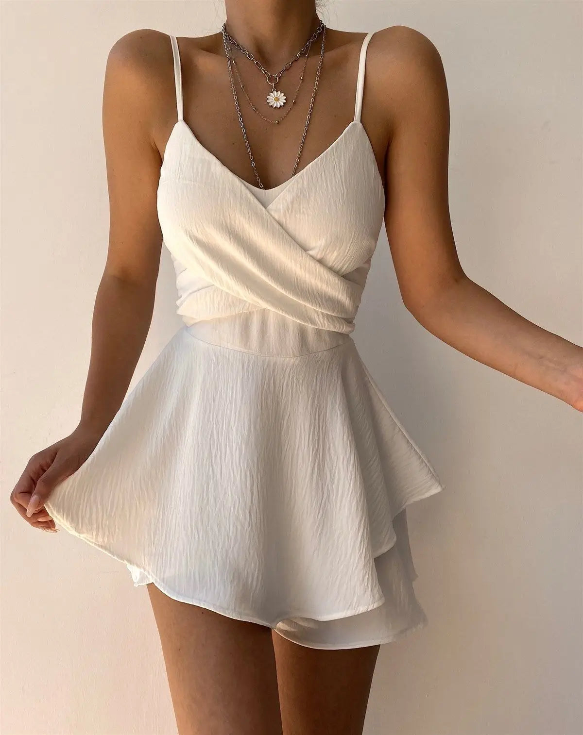 Slim Ruffle Jumpsuit