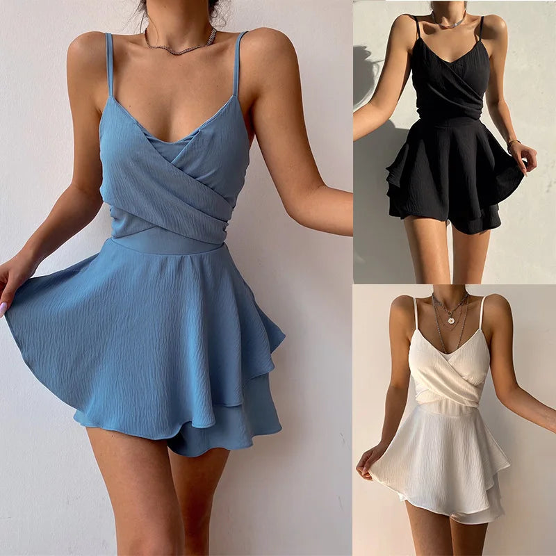 Slim Ruffle Jumpsuit