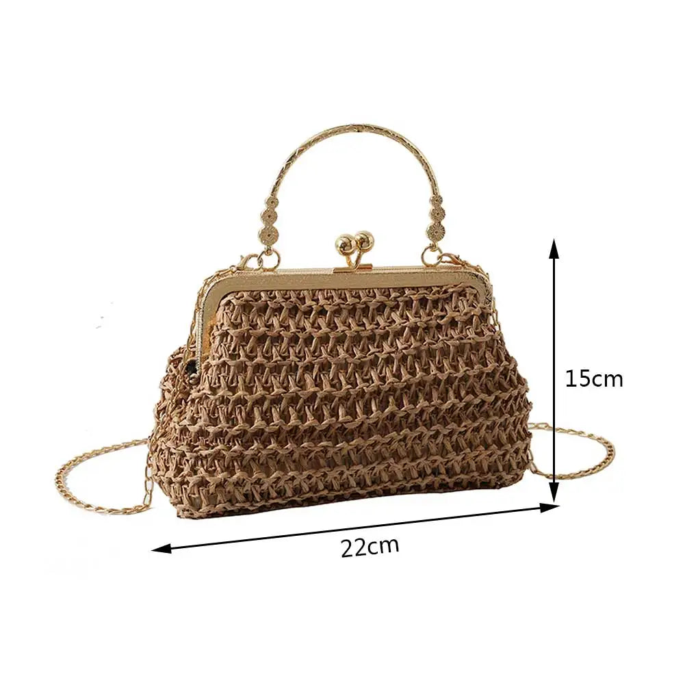 Chain Handwoven Clutch