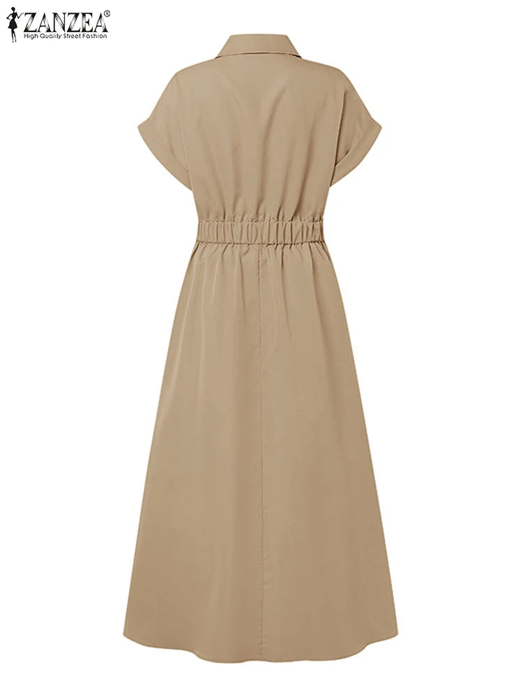 Queens High-Waisted Shirt Dress