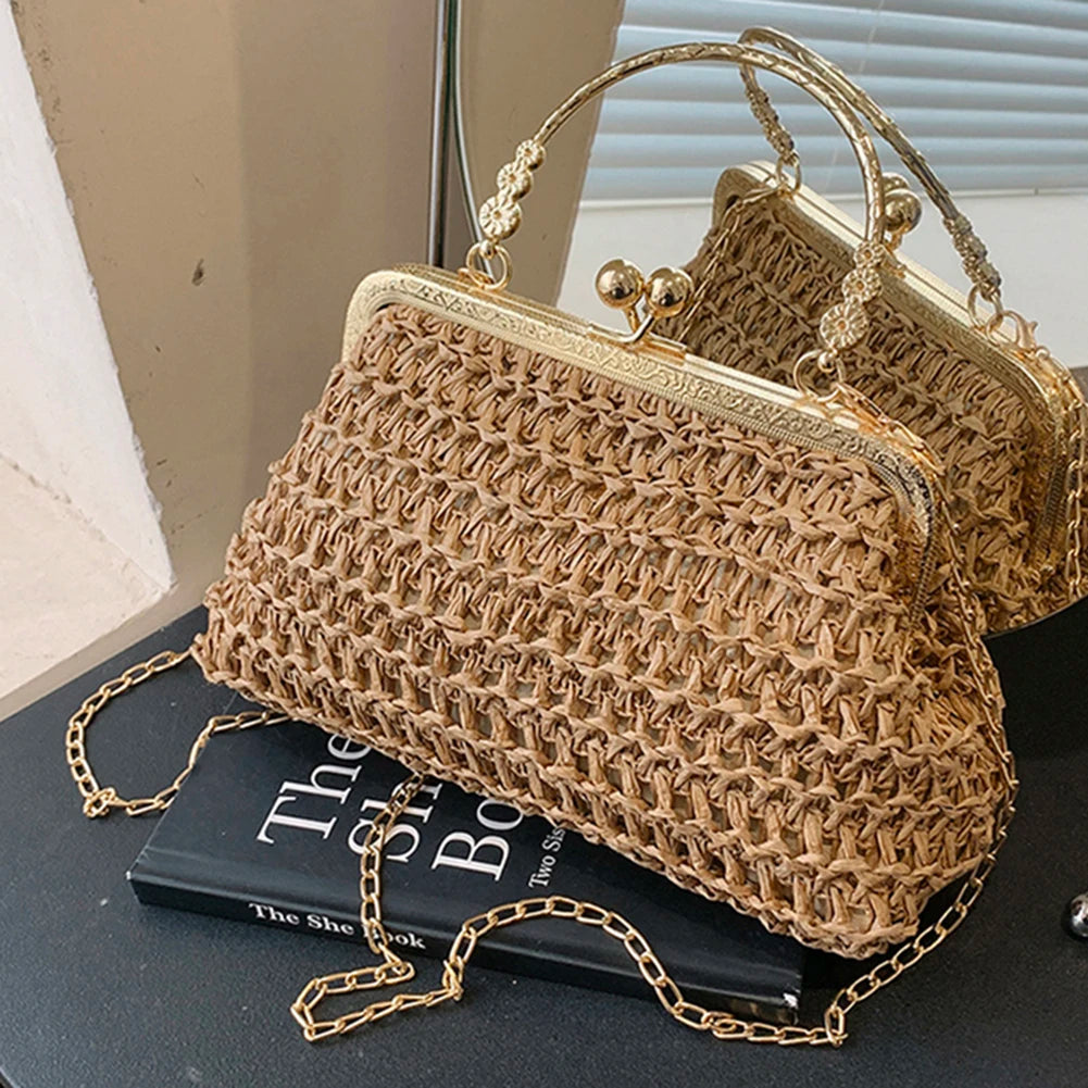 Chain Handwoven Clutch