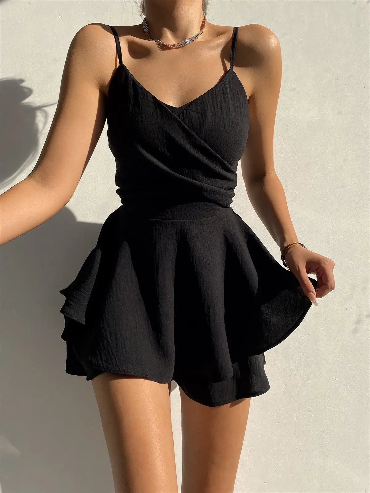 Slim Ruffle Jumpsuit