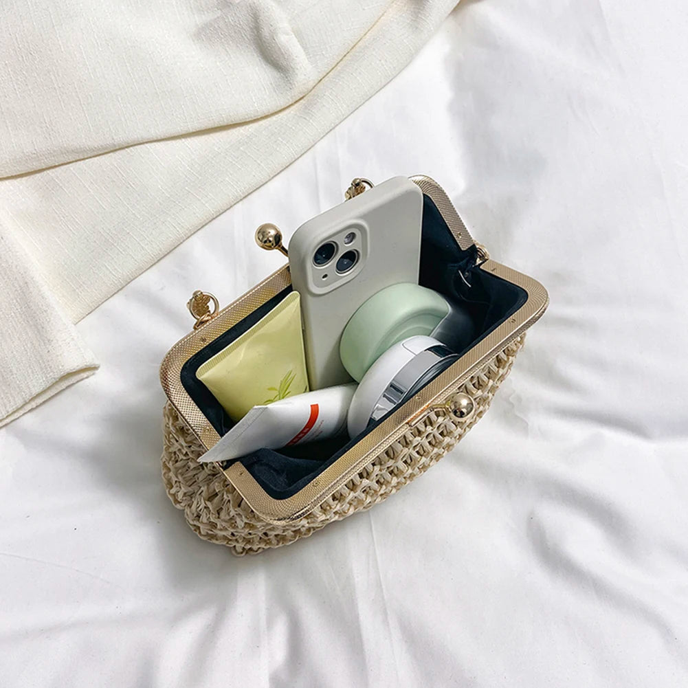 Chain Handwoven Clutch