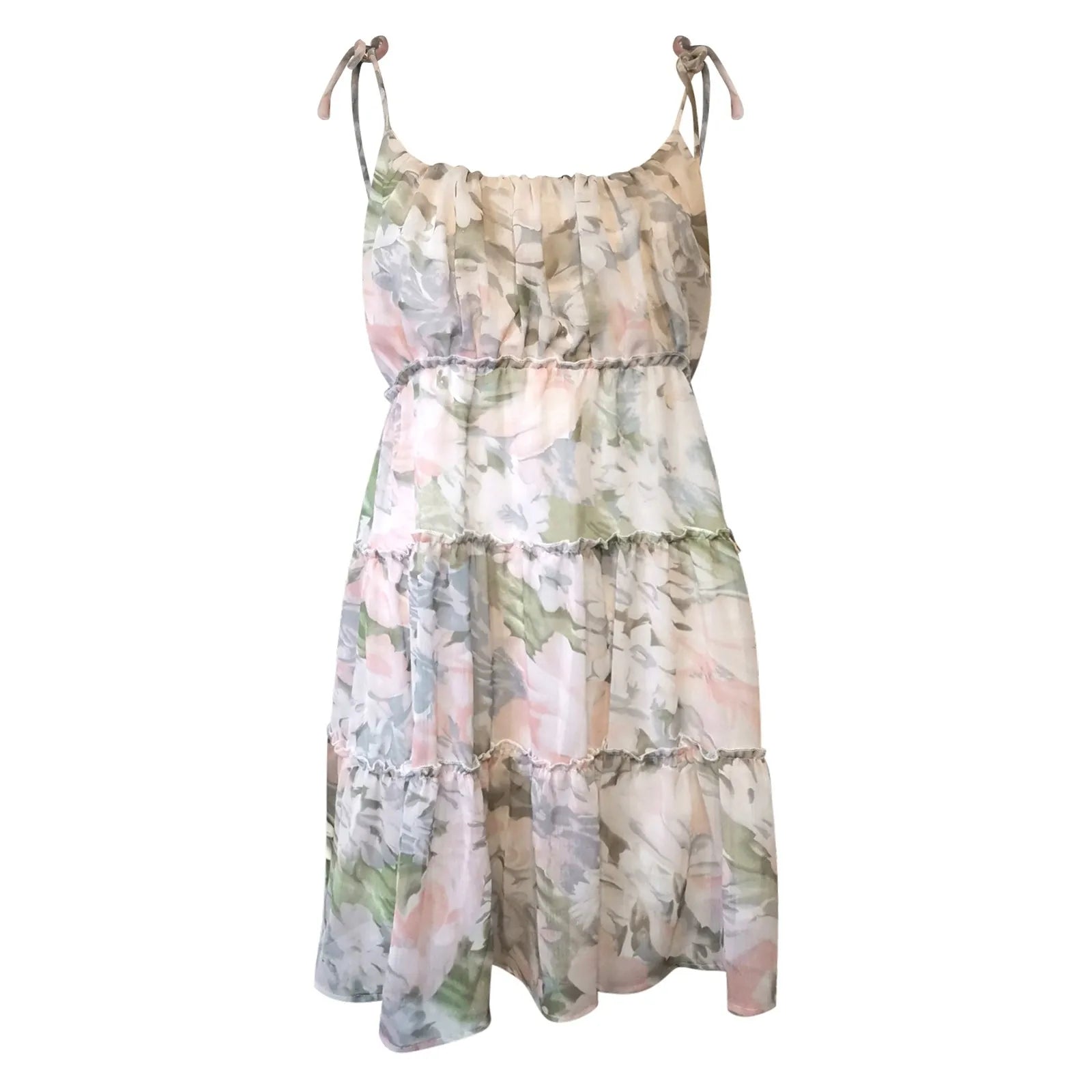 Floral Boho Spaghetti Strap  Dress