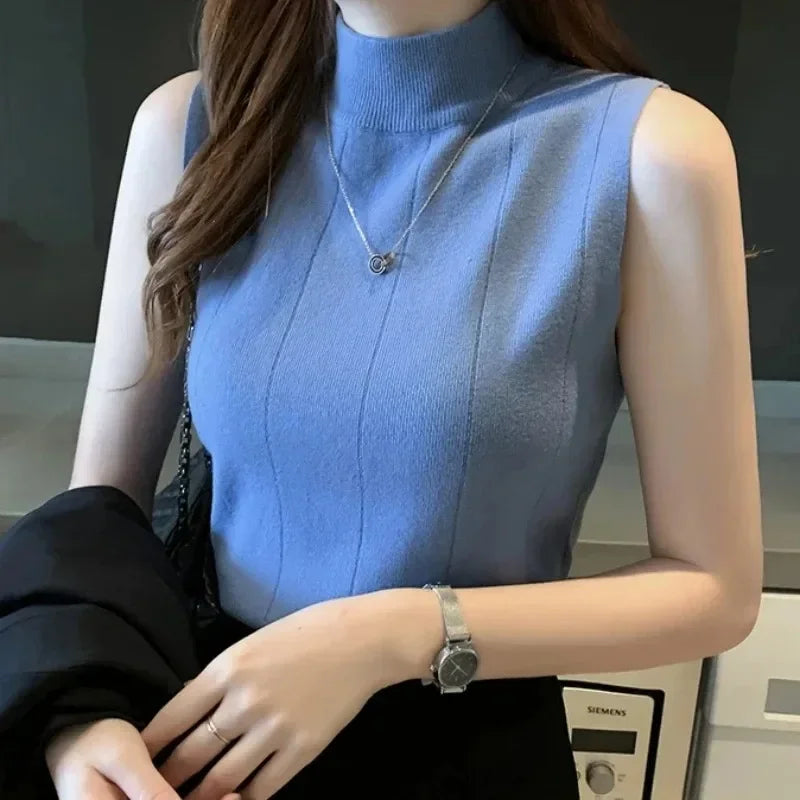 Sleeveless Solid Blouse