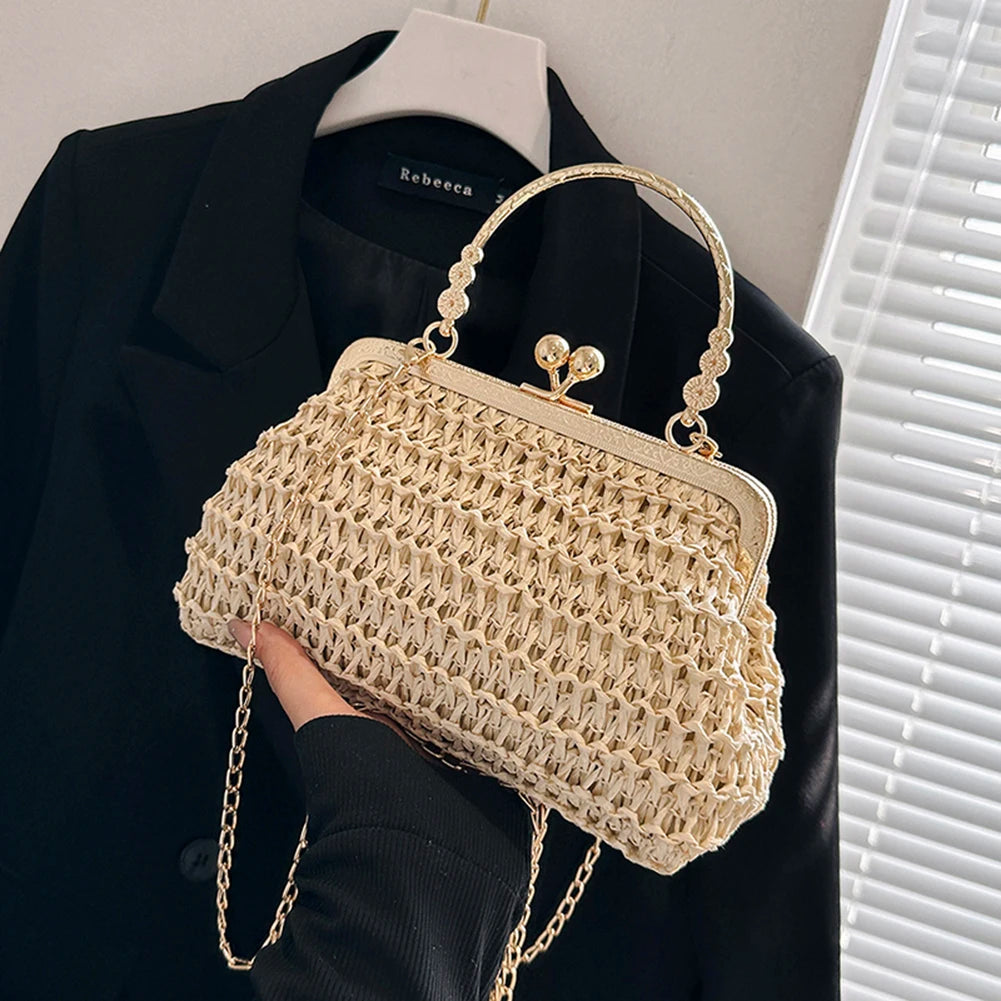 Chain Handwoven Clutch