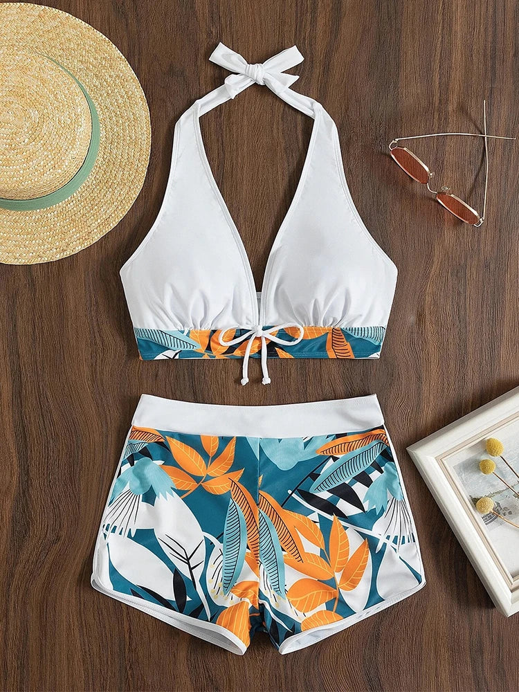 Women’s High Waist Halter Bikini Set